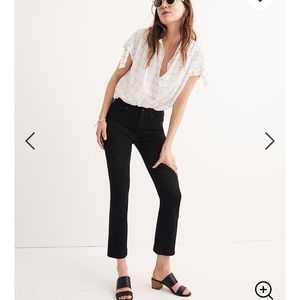 Madewell Cali Demi-boot in Black frost NWT